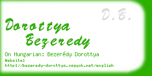 dorottya bezeredy business card